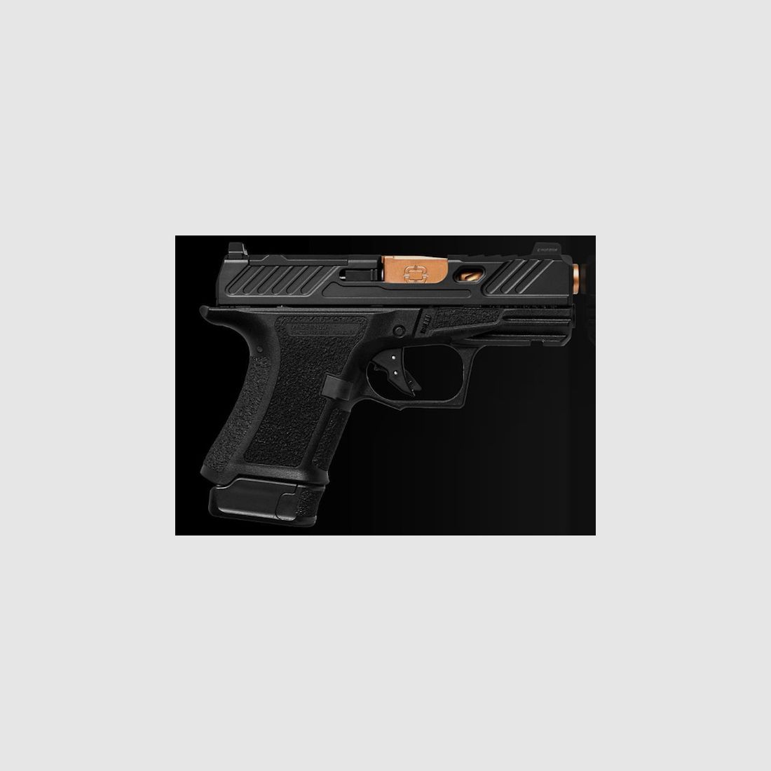 Shadow System CR920 9mm Blk Frame Elite Slide OR Blk Spiral canna Bronze SS Rod Grn Tritium, immagine 2 di 3