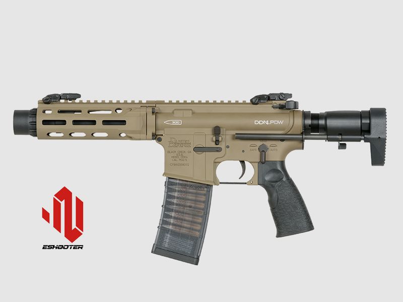 Daniel Defense DDM4 PDW SBR S-AEG mit ESHOOTER ETU, FDE