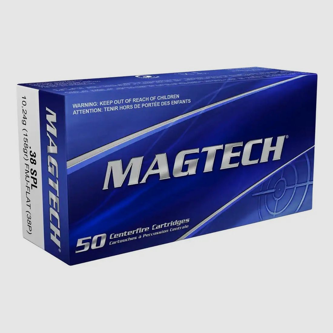 .38 Special Vollmantel Flachkopf 8,1g/125grs. Magtech