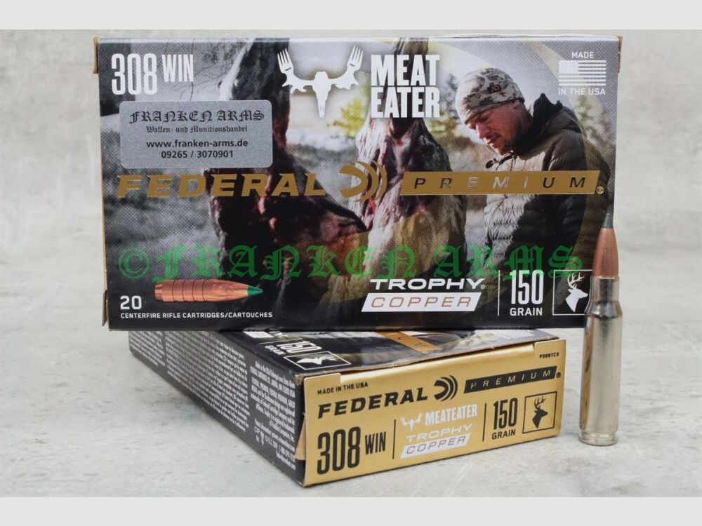 Federal Premium .308 Win. Trophy Copper 150gr. 9,7g 20 pièces Prix dégressif