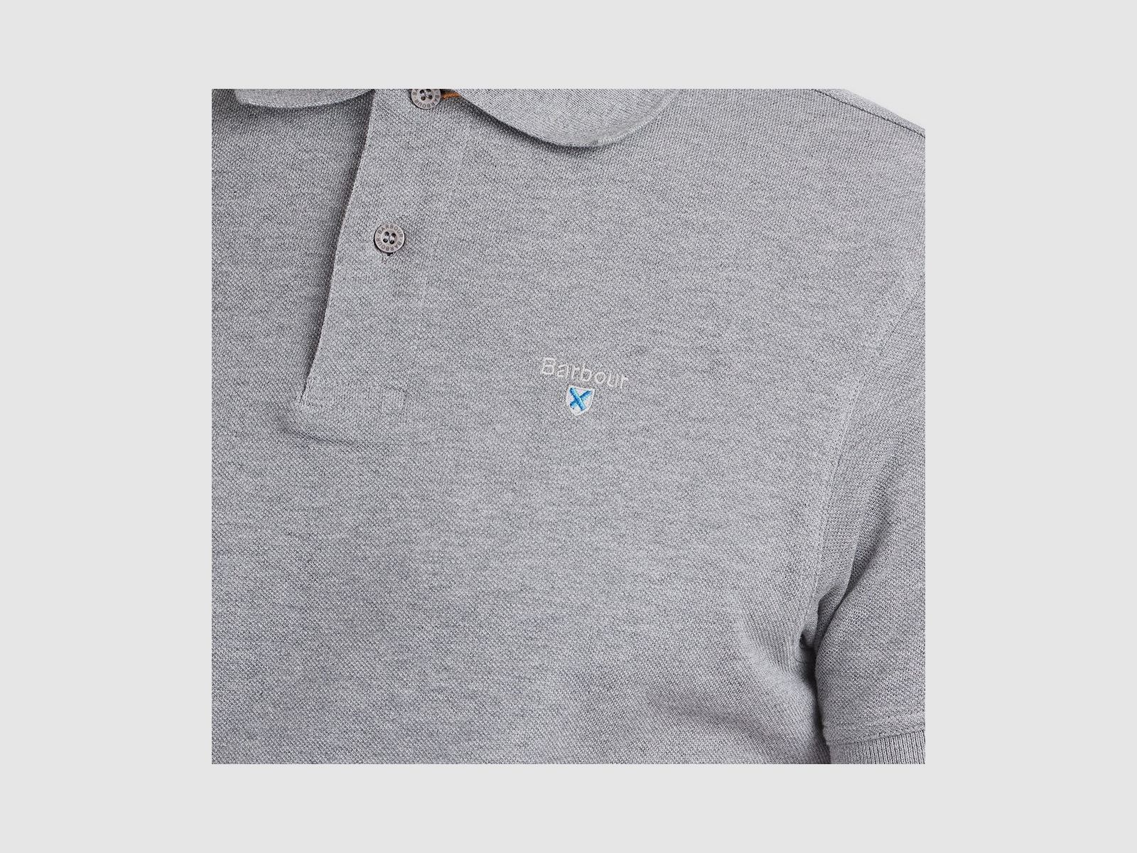 BARBOUR Poloshirt Tartan Pique Grijs Marl