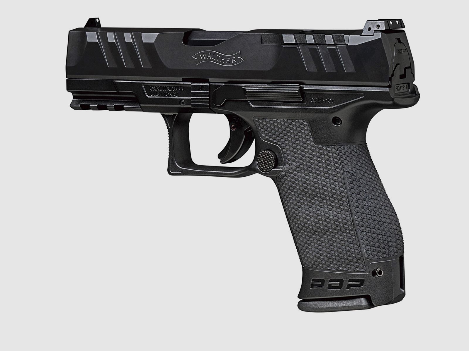 WALTHER PDP Compact 9 mm Luger Pistole Black 4" 15 Schuss Magazin