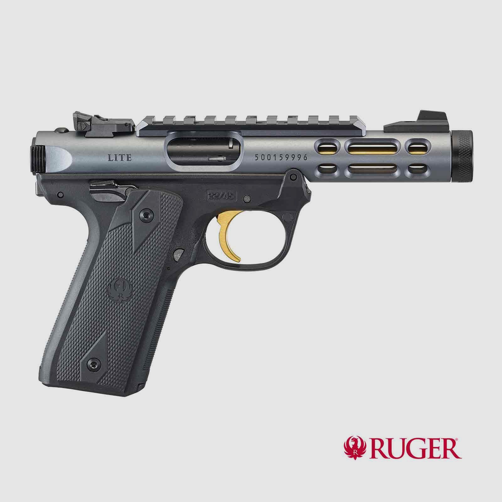 Ruger Mark IV 22/45 Lite Diamond Grey-Gold, Kaliber .22lr || Pistole