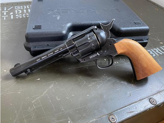 Umarex Colt SAA 4.5 mm CO2 Antik Finish mit Echtholz-Griff und Holster