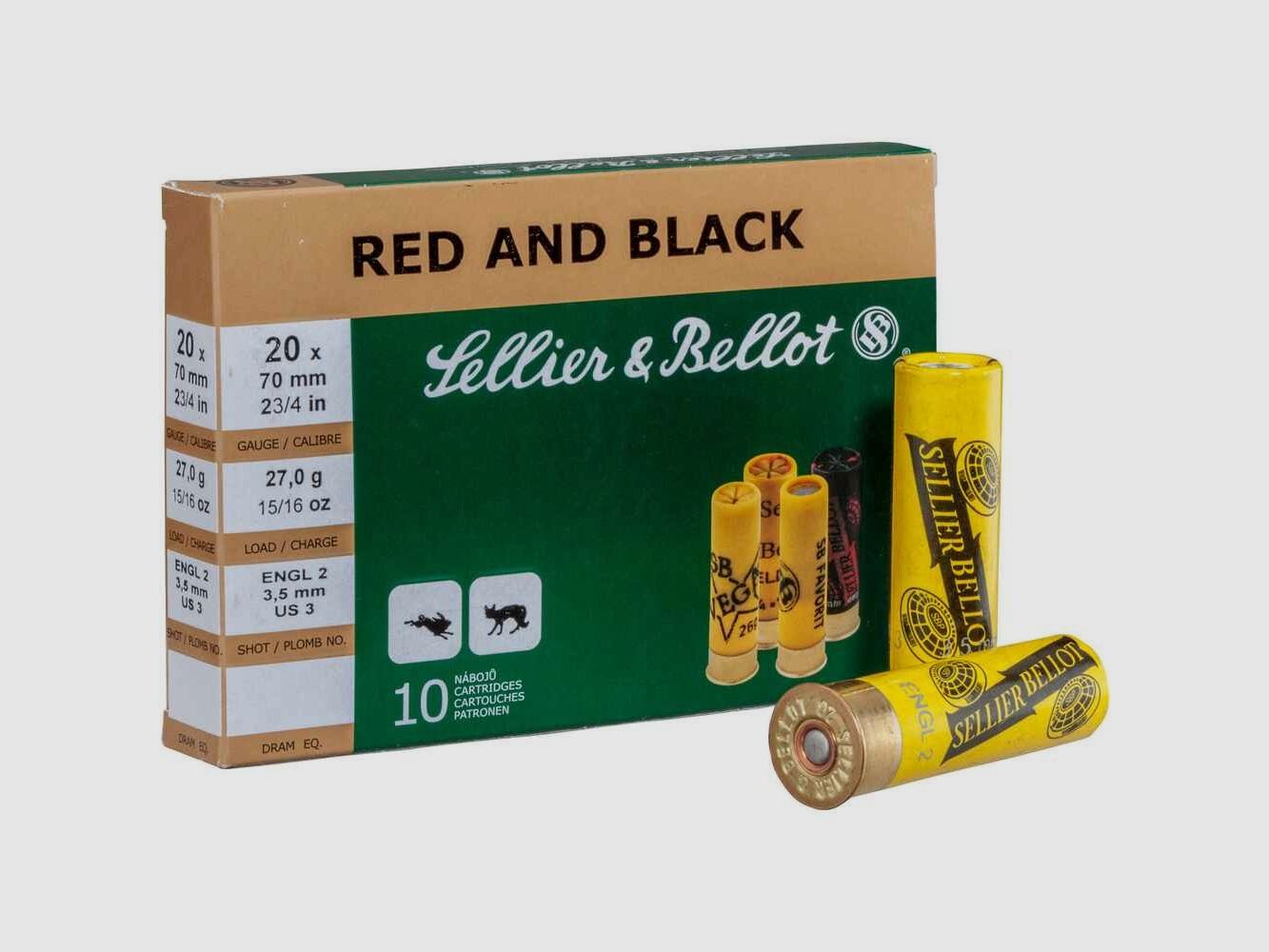 Sellier & Bellot 20/70 Rot/Schwarz 3,5mm 27g