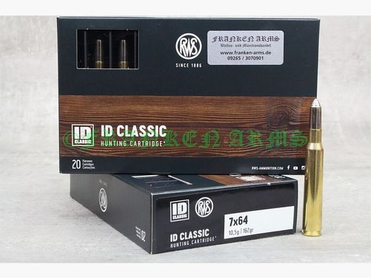RWS ID Classic 7x64 162gr. 10,5g 20 pièces Prix dégressifs
