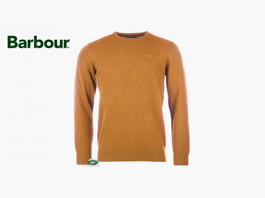 BARBOUR Essential Lambswool Crew Neck Sweater ochre