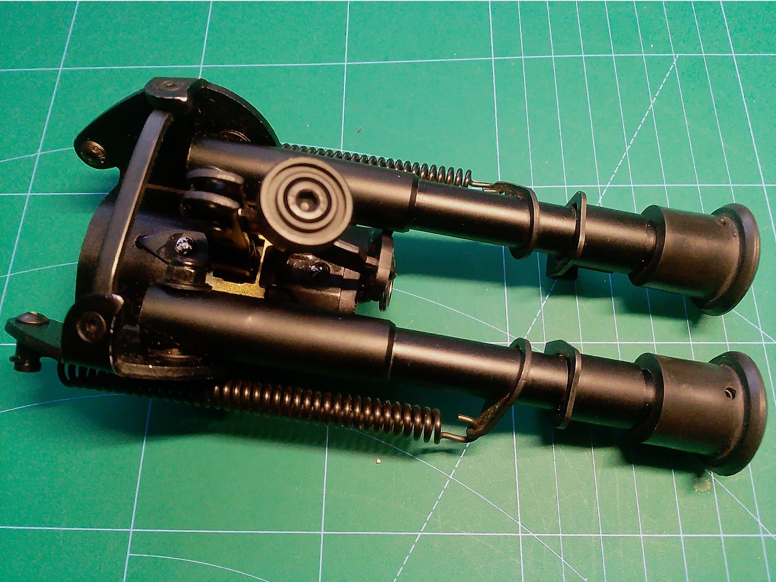 Zweibein 22 mm Metall Airmagnum PCP Gewehr mit Federn höhenverstellbar Gummi an den Füßen