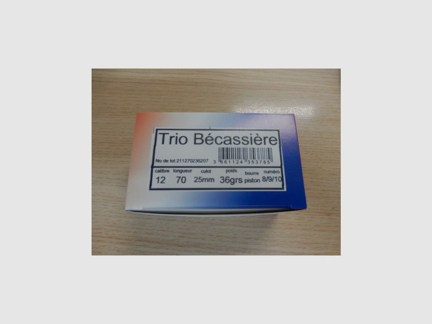 CARTOUCHES JOCKER TRIO BECASSIERE CAL 12/70 BJ 36 GRS N°8/9/10, image 1 sur 2