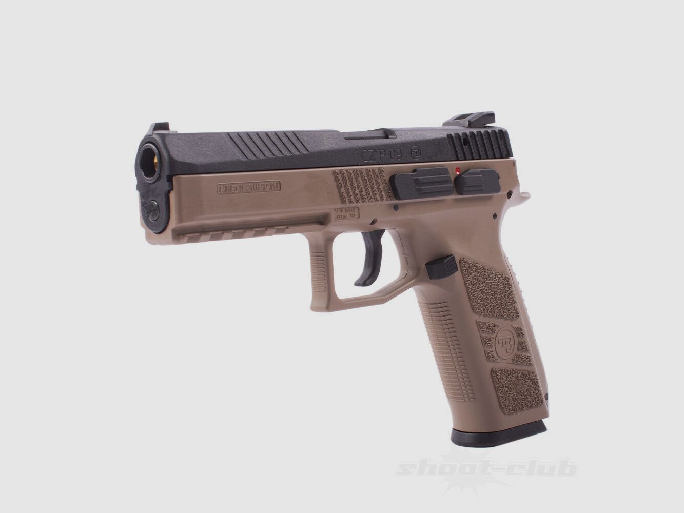 ASG	 CZ P-09 incl. Case Tan Airsoft Gas GBB Pistole ab18