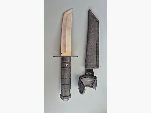 Cuchillo táctico tanto / cuchillo de viaje con funda de nylon – como nuevo