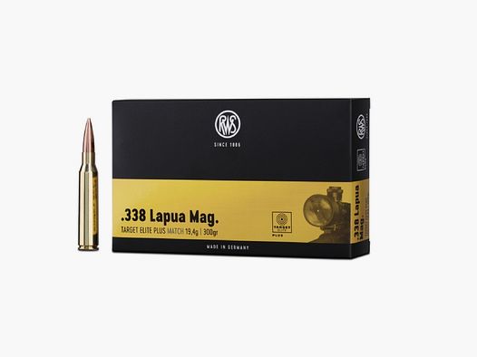 Target Elite Plus Match Kaliber .338 Lapua Mag. 300gr. 20 schoten