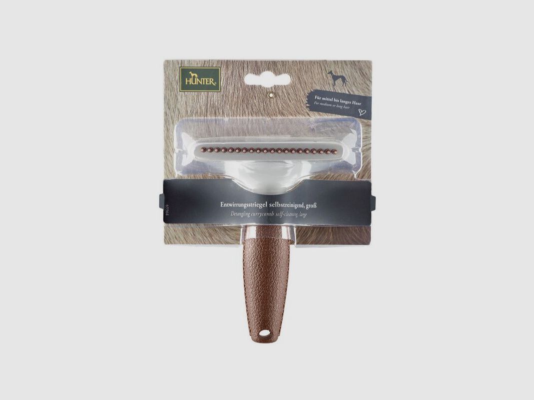 Hunter Entwirrungsstriegel Spa selbstreinigend, L= 17,0 x 11,5 cm