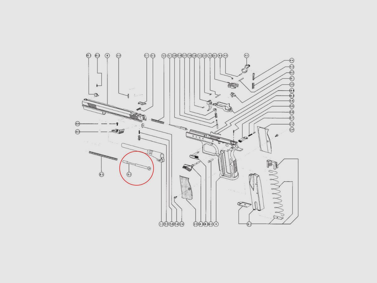 Tanfoglio Führungsstange, Länge: Lang, Bild 3 von 3
