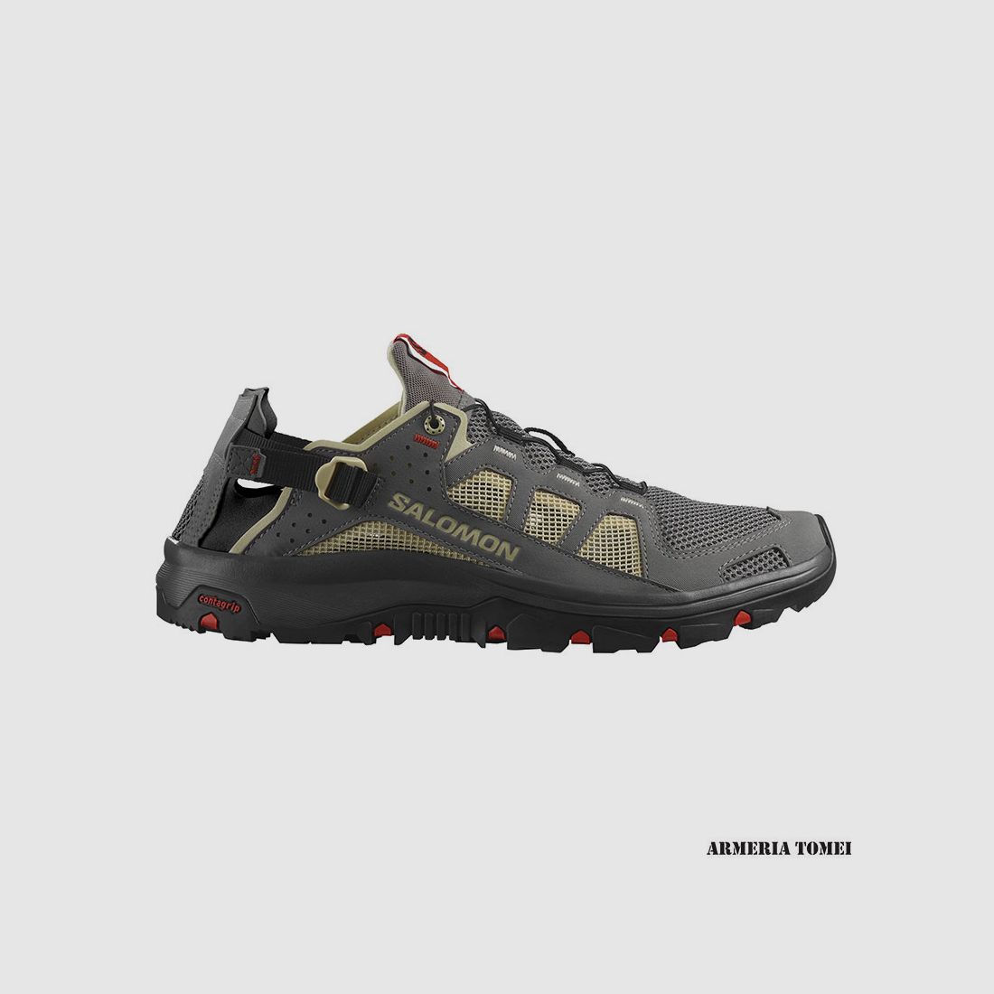 SALOMON – HERREN – TECHAMPHIBIAN 5 Pewter / Moth / Fiery Red, Bild 1 von 7