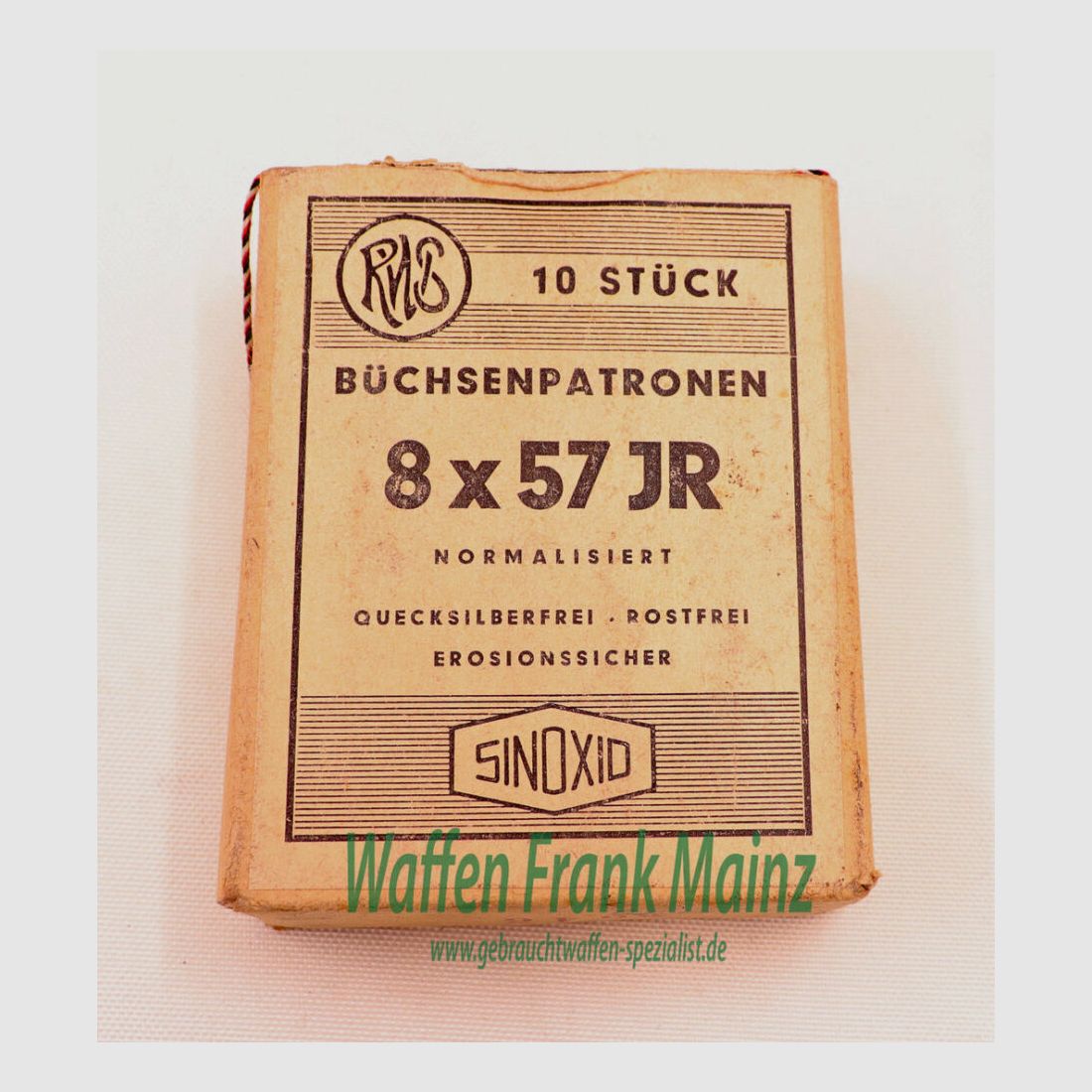 RWS (WZd.Fa.Rottweil) cartuchos de rifle 8x57 JR