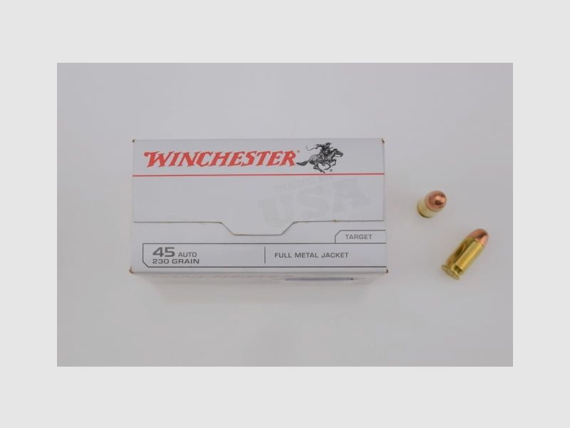 Winchester .45 ACP 230 gr FMJ Target 100 pcs. pack, image 1 of 3