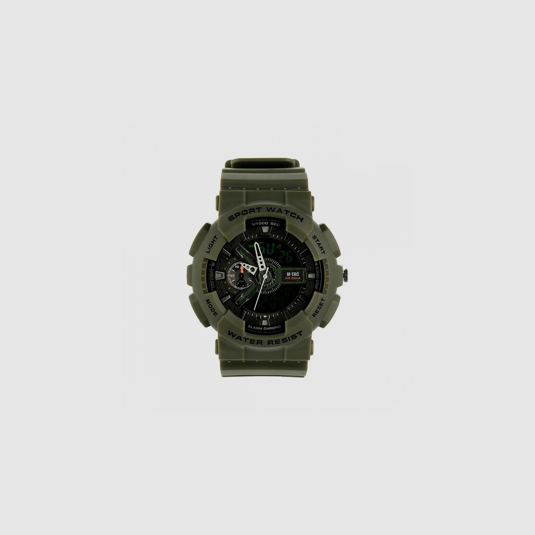 M-Tac® Uhr Sport Oliv m. Stoppuhr + Wecker + Kalender