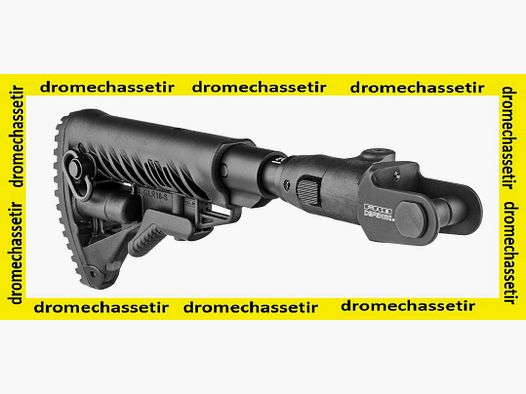 Crosse Fab Defense pour AKMS, Cugir, pliante avec amortisseur de recul, Noir