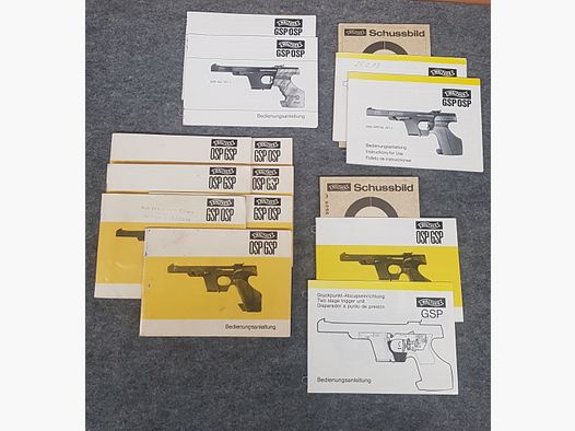 Walther OSP GSP   Beschreibung Bedienungsanleitung Luftpistole Luftgewehr KK Gewehr Co2 Pistole siehe Beschreibung. Preis ab