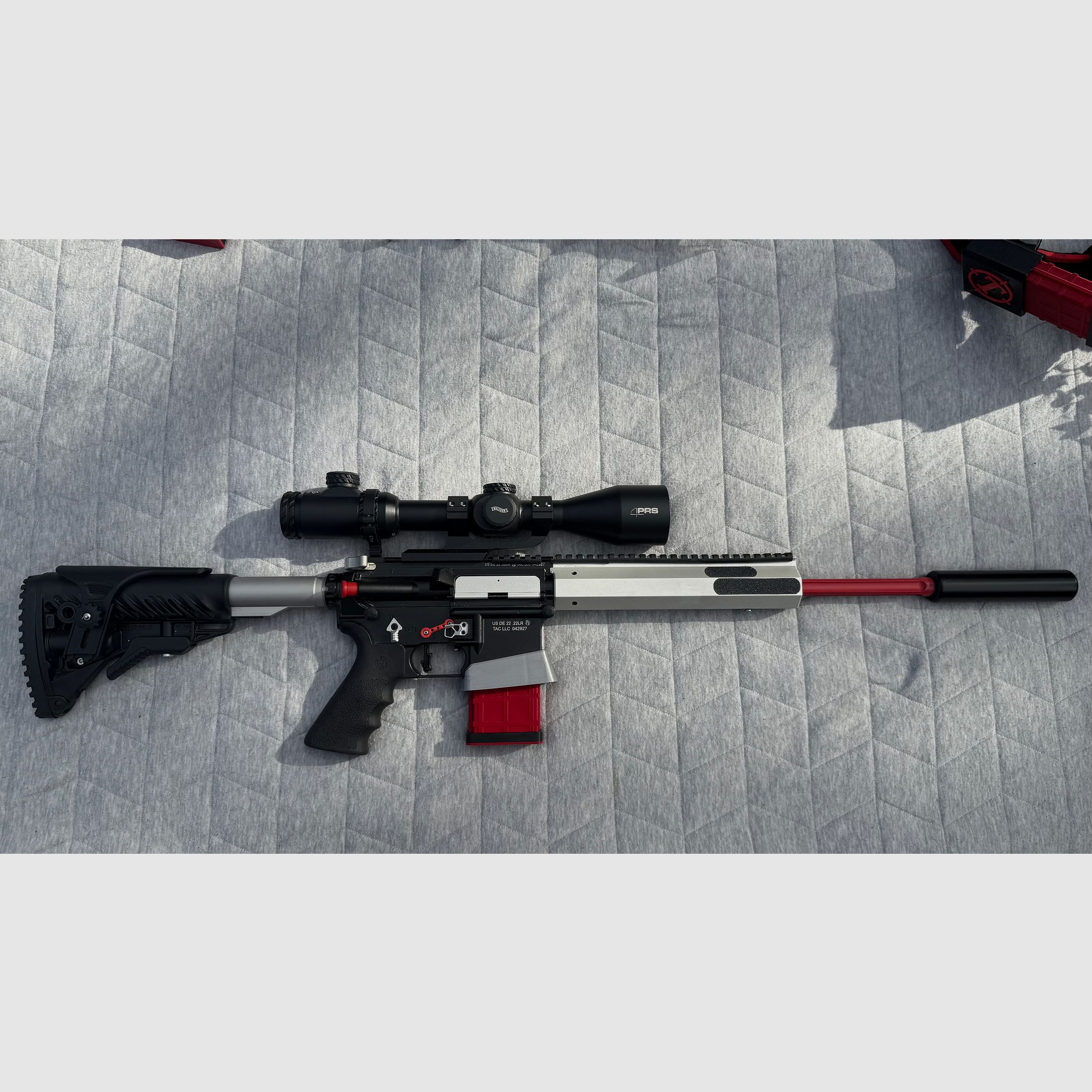 Tipppmann M4-22 Elite Red Line .22lr 16"  mit ZF 2,5-15x50 und Hipertouch  Competition 