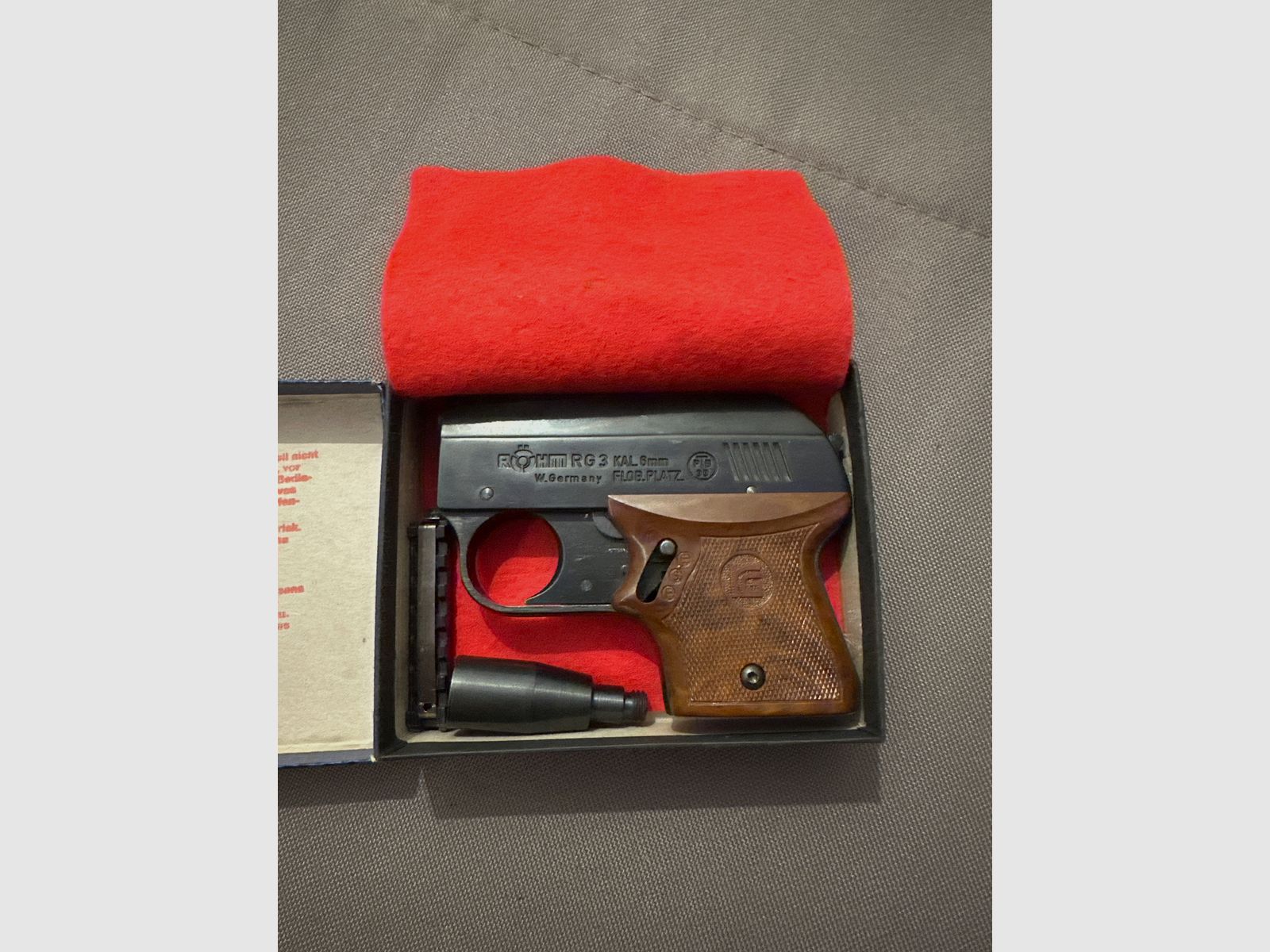Röhm RG 3 pistolet d'alarme 6 mm Flobert | OVP | 2 chargeurs | manuel