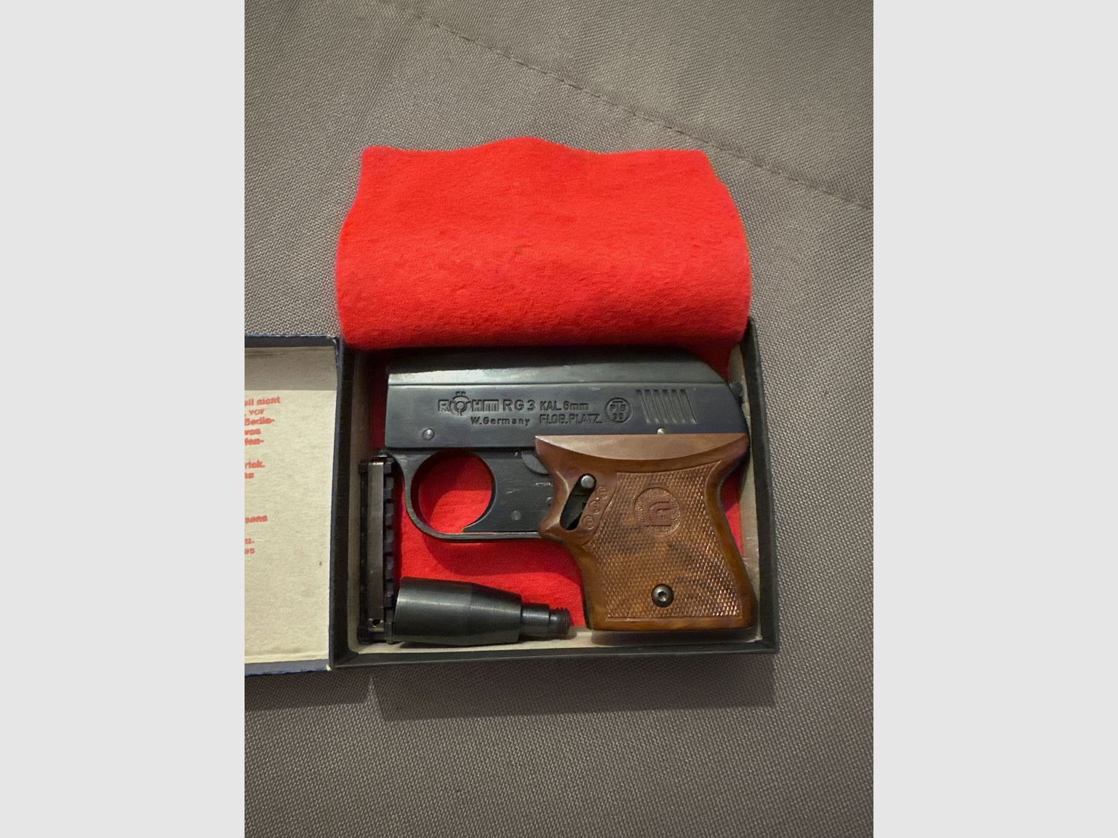 Röhm RG 3 pistolet alarmowy 6 mm Flobert Knall | OVP | 2 magazynki | instrukcja