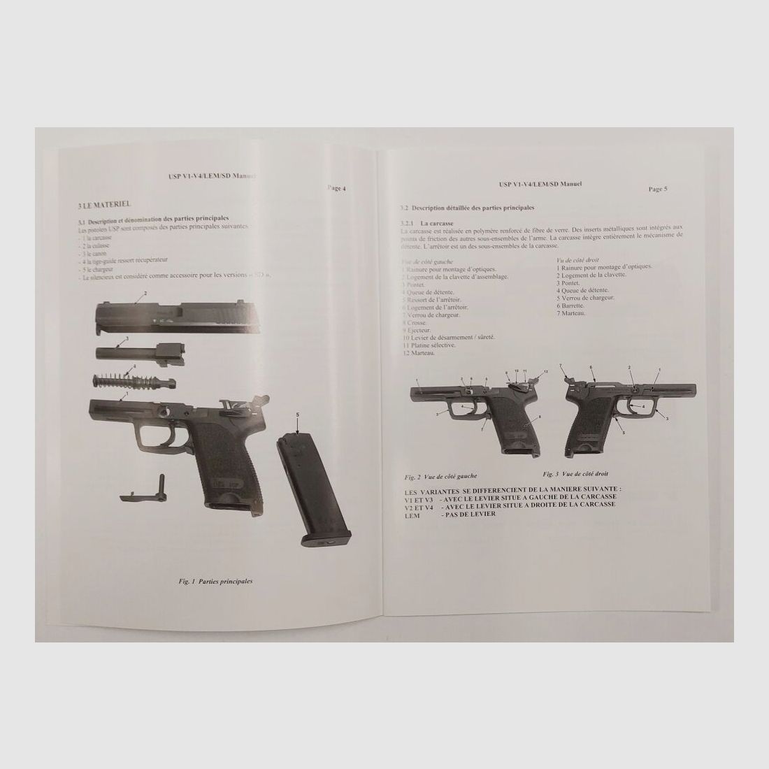 Heckler & Koch Anleitung für USP Standard, spanisch, Bild 3 von 4
