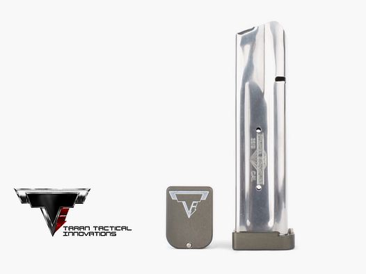 TTI Base Pad for STI/SV Magazines 7mm - Titanium Gray
