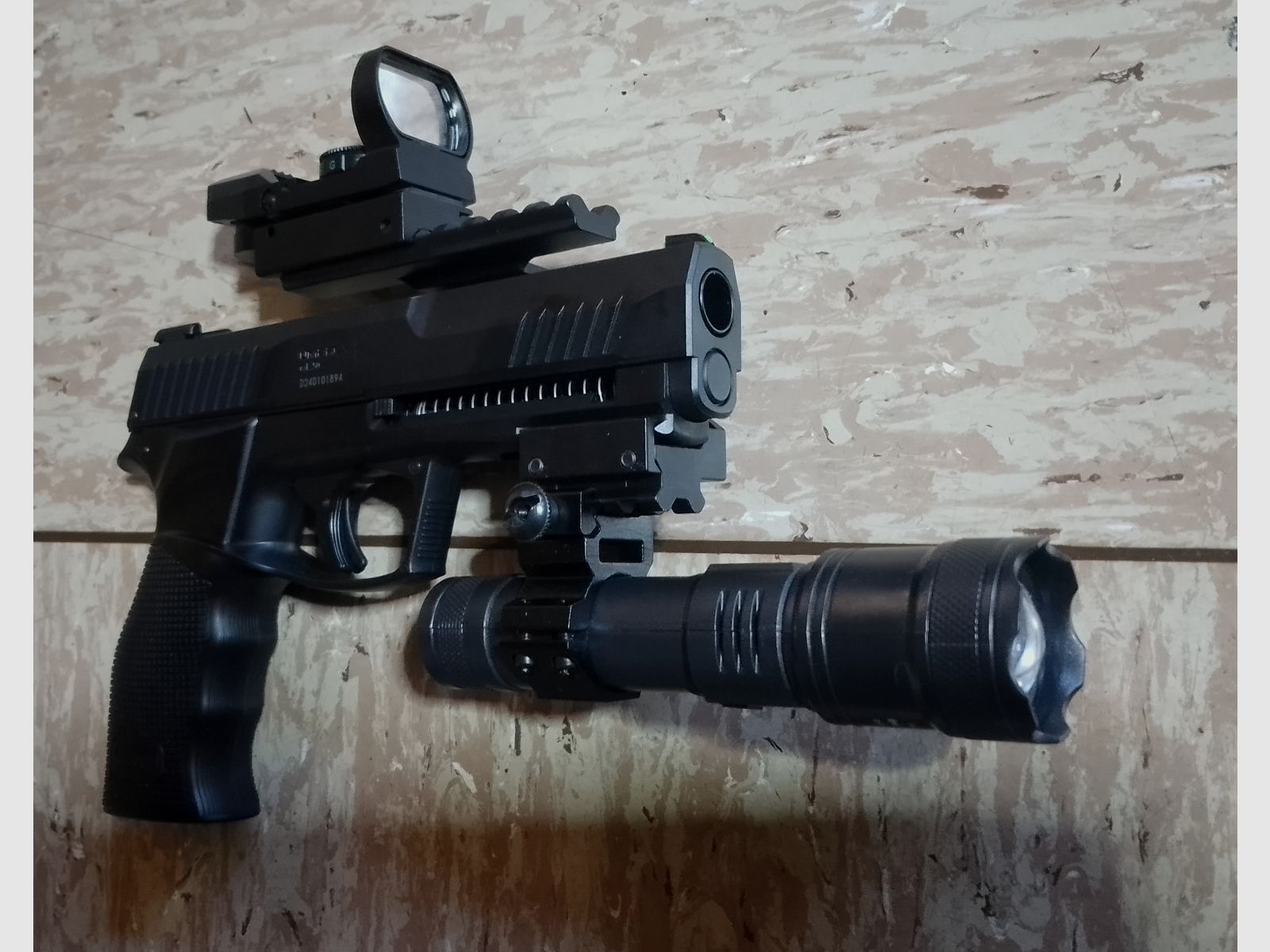 Hdp50 Tp50 T4E RAM .50  Gen 2 mit Visier Rot Grün Punkt Top Mount Scope + CO2 Kapseln + Flashlight Zoom Strobo + Alu Kugeln Rubberballs neu 