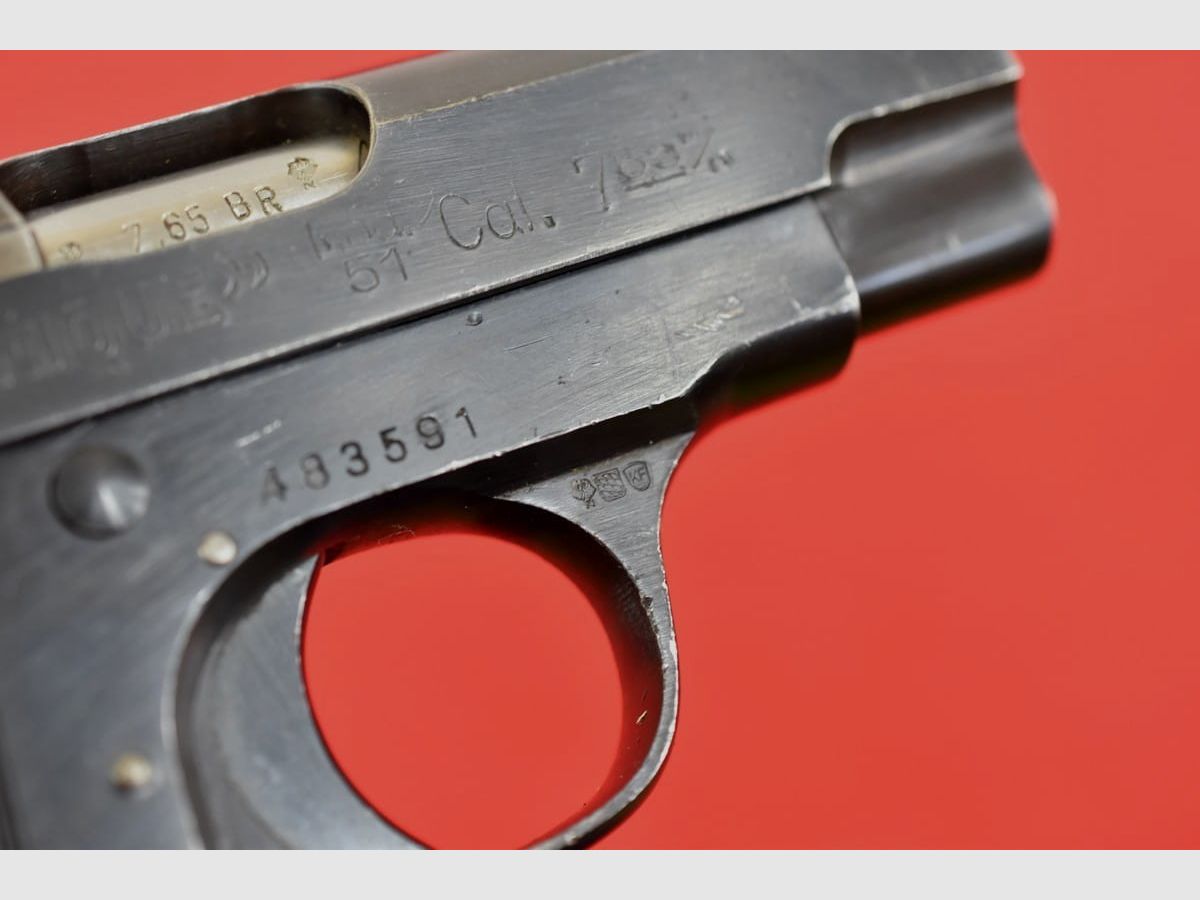 #874 UNIQUE Pistola Mod.51 producción francesa cal. 7,65 mm, imagen 8 de 17