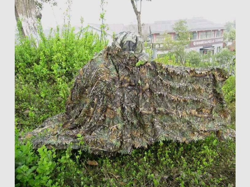 tarnpomcho waldtarnblatt Muster Tarnumhang Tarnjacke Tarnung Airsoft Softair Sniper Paintball Kleidung