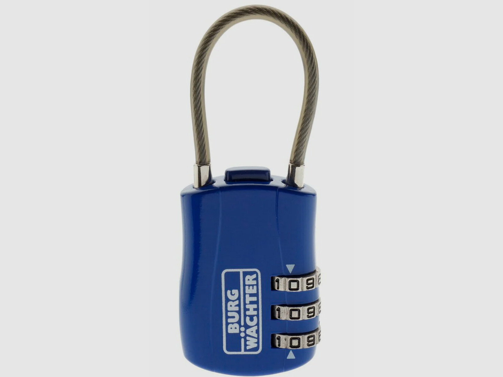 Zamek szyfrowy Burg Wächter Combi Lock 73 z regulowanym drutem w kolorze niebieskim