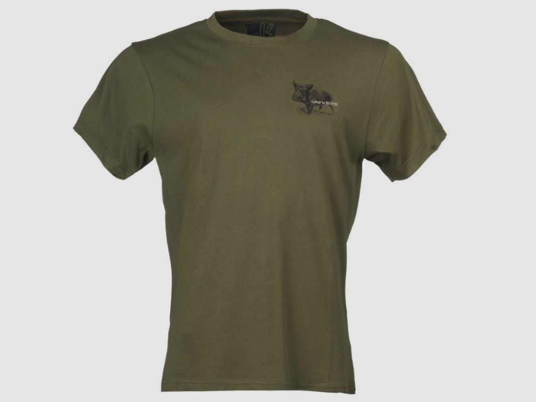 Univers groen T-shirt met wildzwijnprint art. 94366 358, afbeelding 2 van 3