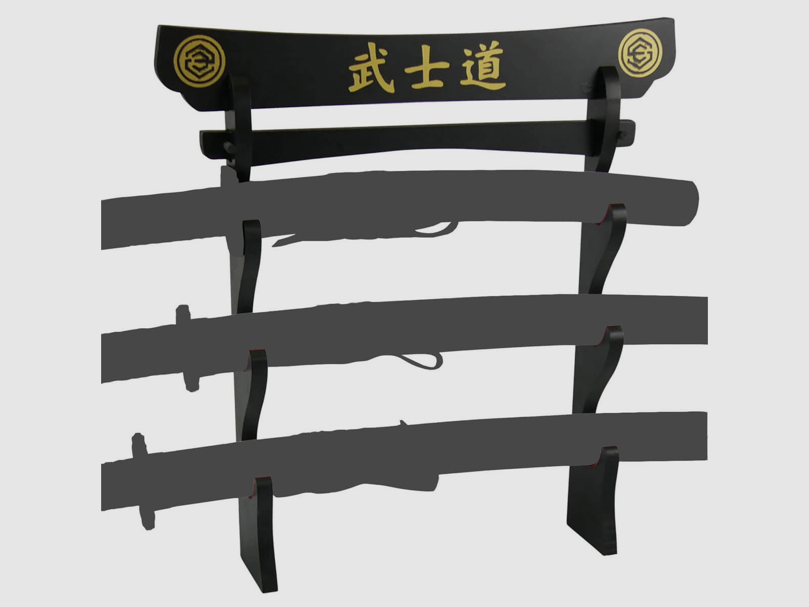 Sword stand Torii for 3 swords