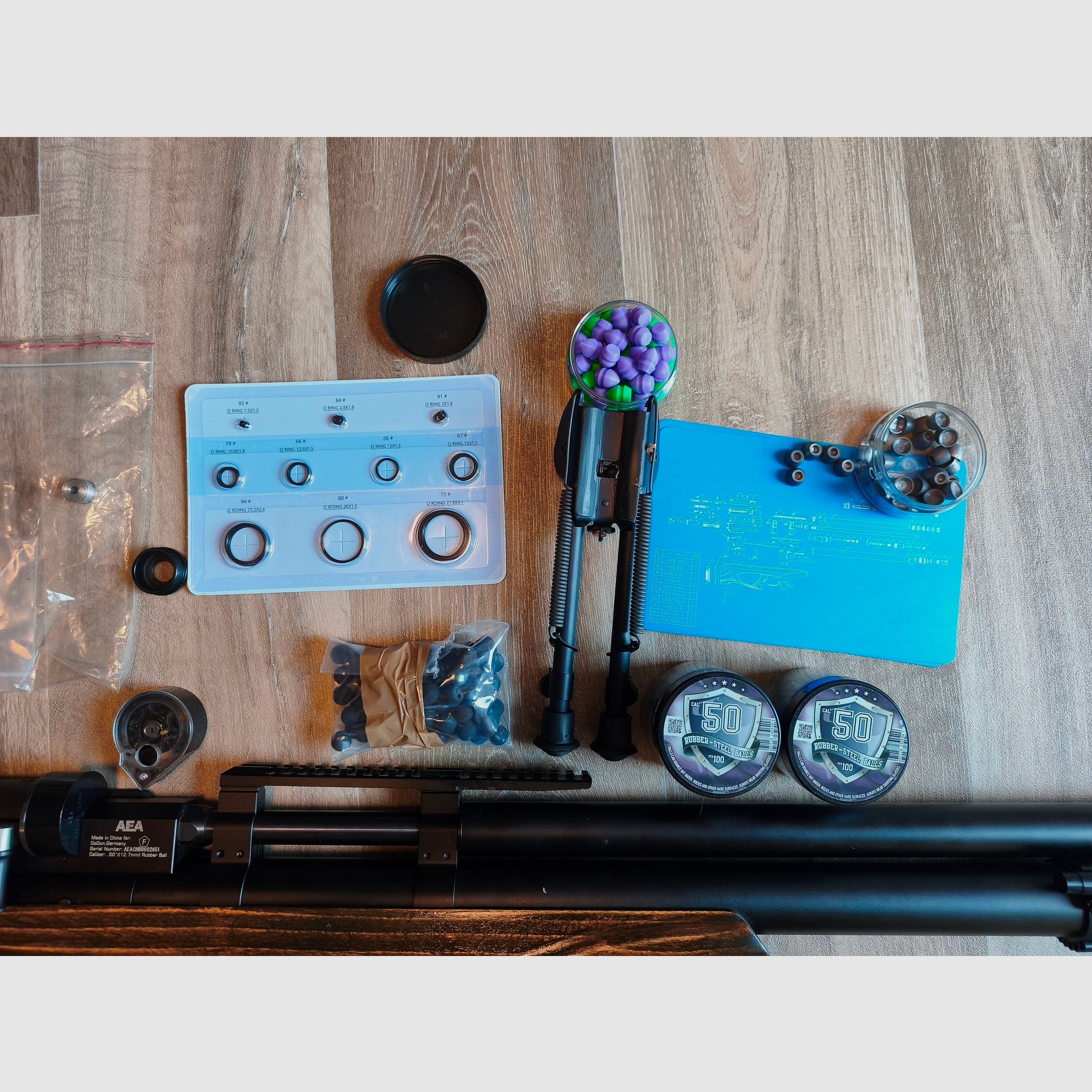 AEA Challenger Bullpup PCP Luftgewehr Set Top cal. 50 12,7 mm 600 j export 