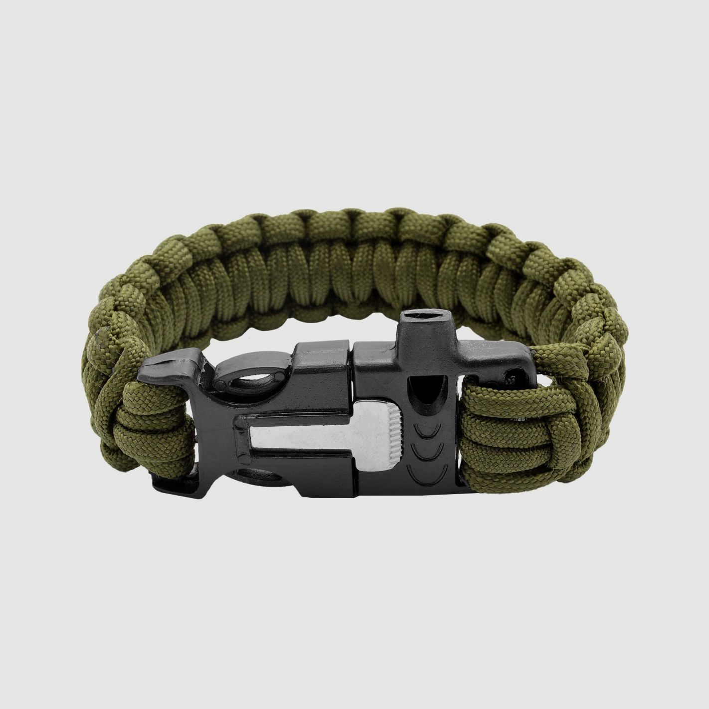 Survival-Armband Paracord 3 In 1 Olivgrün, Bild 1 von 4