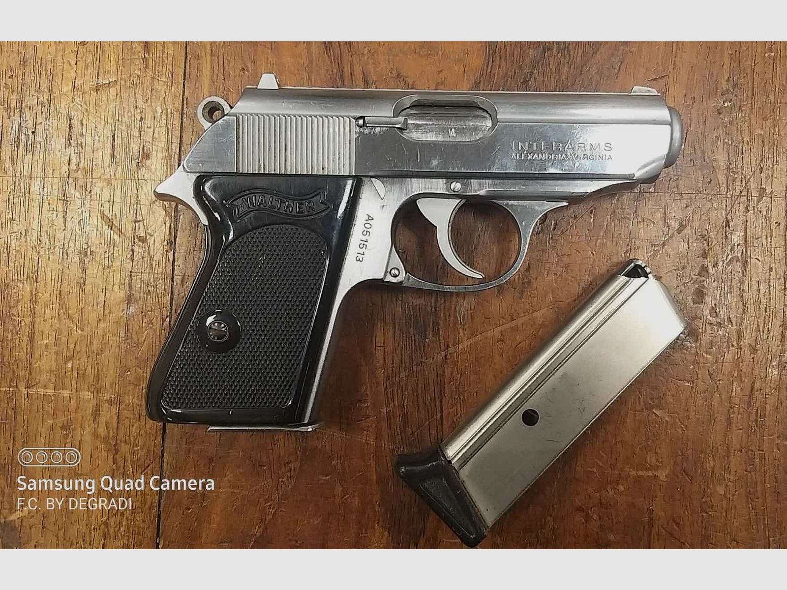 WALTHER PPK INOX by INTERARMS CALIBRO 380 AUTO, immagine 3 di 3