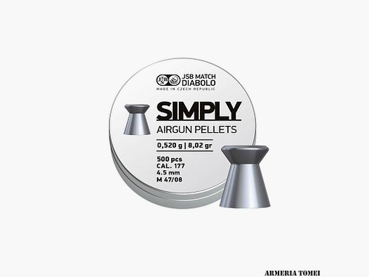 JSB MATCH – SIMPLY AIRGUN PELLETS 0.520g / 8.02gr CAL 4.5 mm (500 PCS)