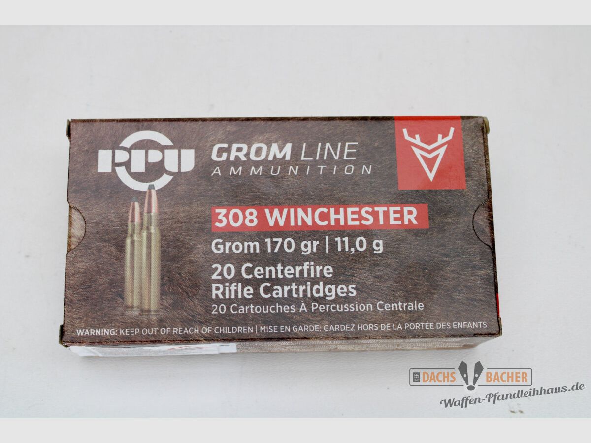 PPU Privi Partizan .308 Win 11,0g/170gr GROM 20 Schuß