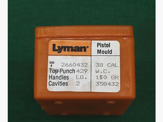 Lyman Kokille Pistol Mould Kal.358 W.C. 150grs