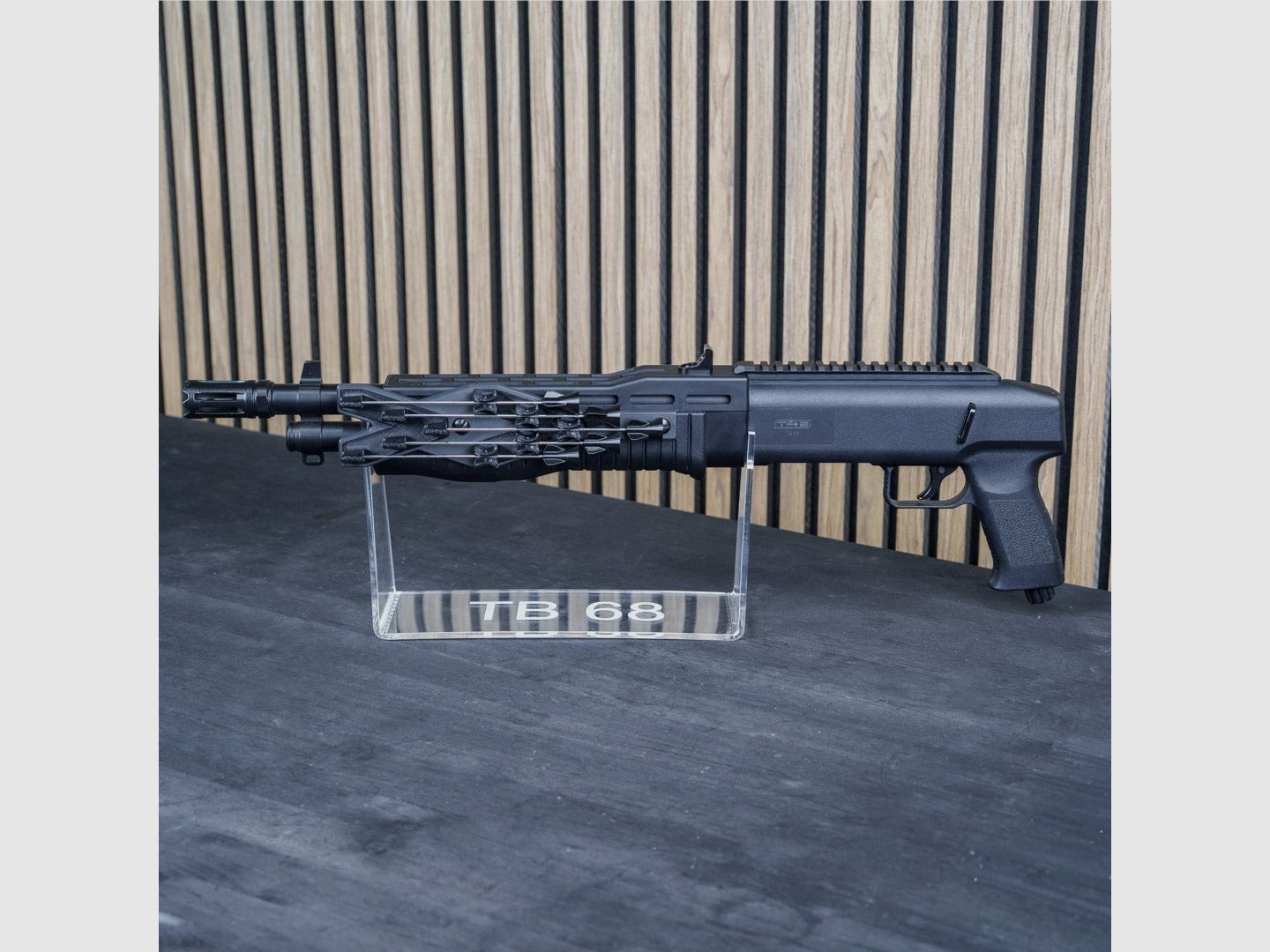 PLEXIGLAS® table stand for HDB68 | TB68 | stylish design with laser-engraved Homedefence logo