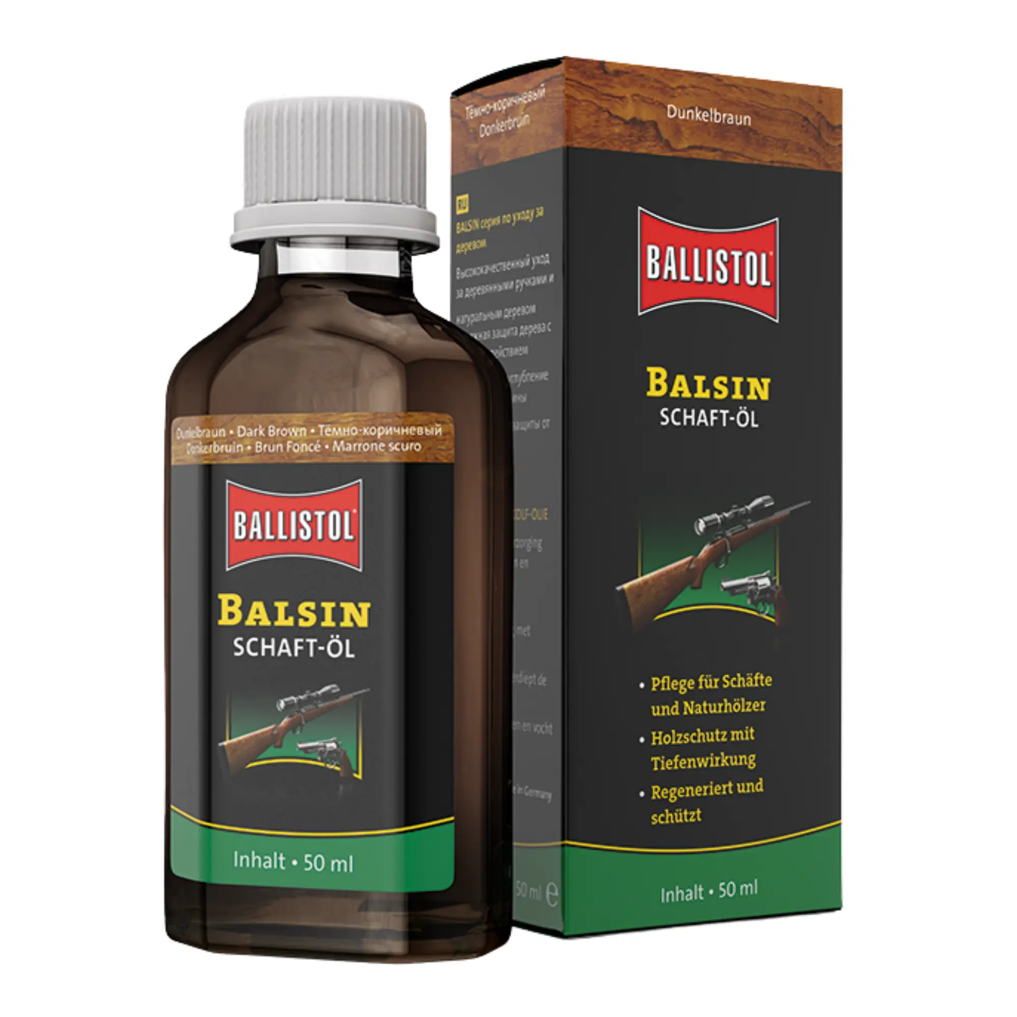 Aceite para culatas Ballistol Balsin marrón oscuro (50 ml)