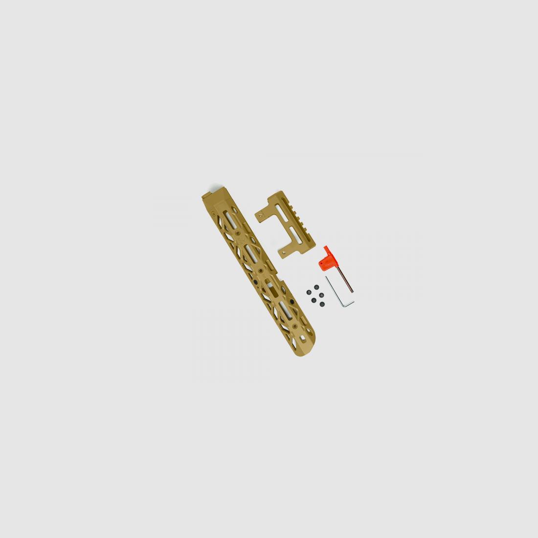 KPYK Medium AK M-LOK Handschutz mit kurzem Gasrohrcover CRC 1U020A Coyote Tan