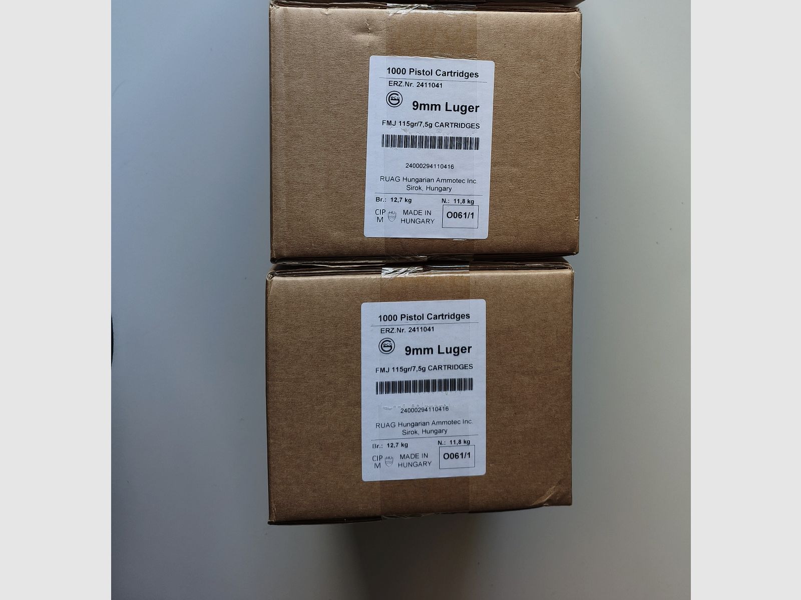 9mm Luger Geco "White Box" 115gr FMJ 2000 pezzi