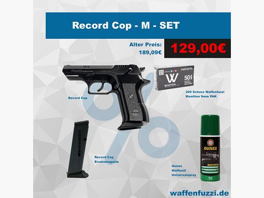 Record Cop Set de Pistolets à Blanc "M" Calibre 9mm PAK