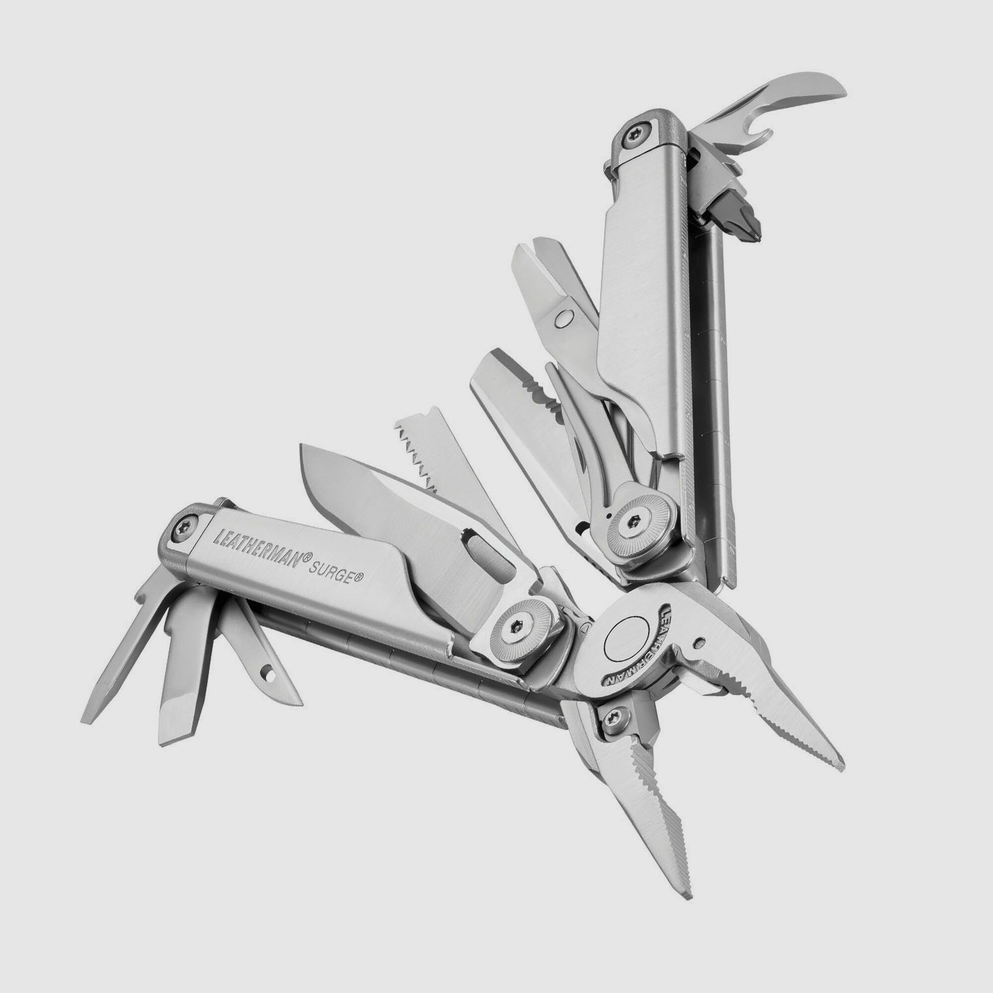 Leatherman SURGE de acero inoxidable, funda de nylon con bolsillo, L