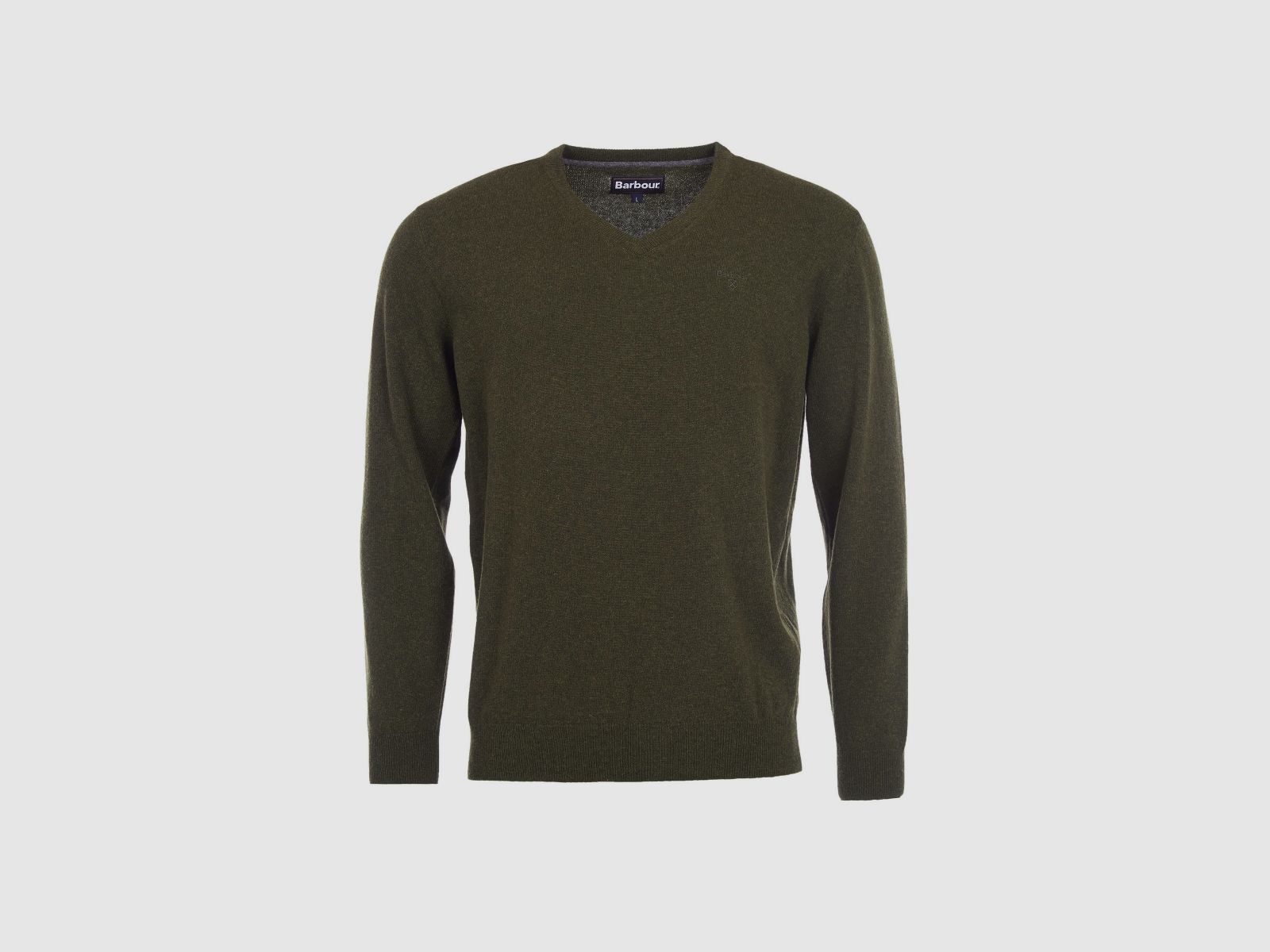 BARBOUR Essential Lambswool V Ausschnitt Seaweed Green