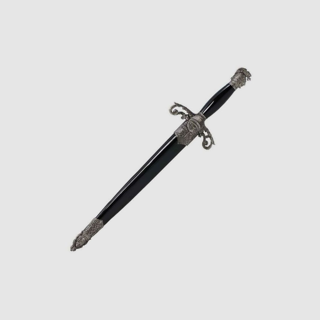 Ritter Dolch mit Scheide Parierstange gebogen