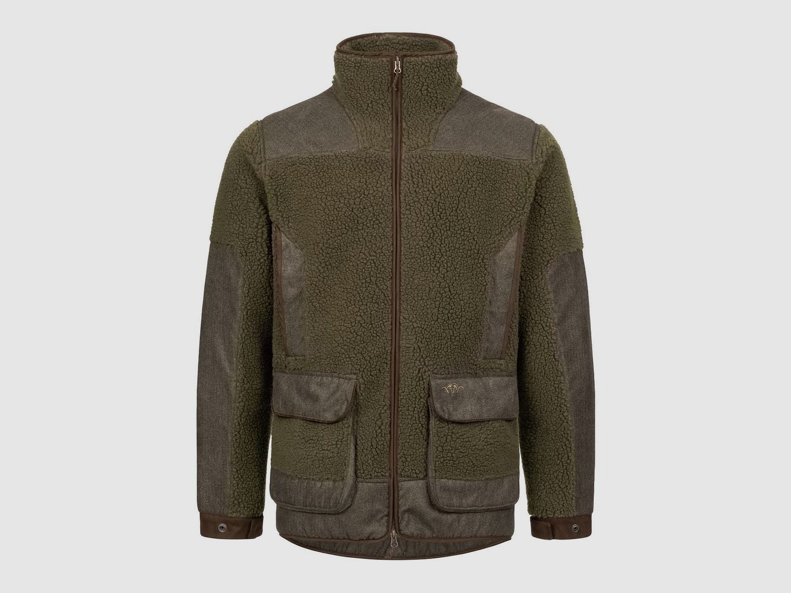 Blaser Herren Sherpa Fleece Jacke Dunkel Oliv